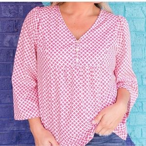 Ladies pink top!  Beautiful vibrant pink. NWOT